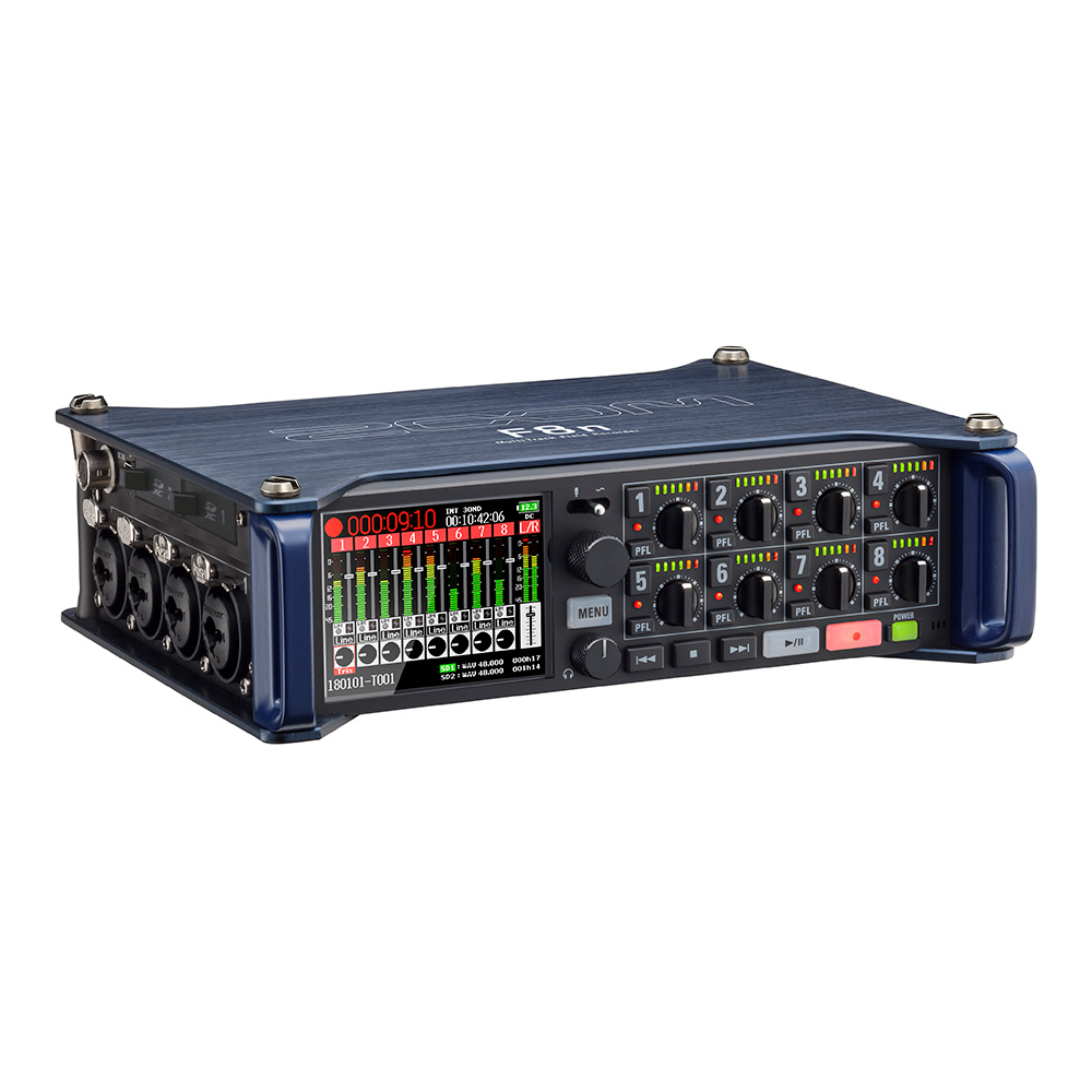 10トラック録音のフィールドレコーダー。ZOOM F8n Pro MultiTrack Field Recorder