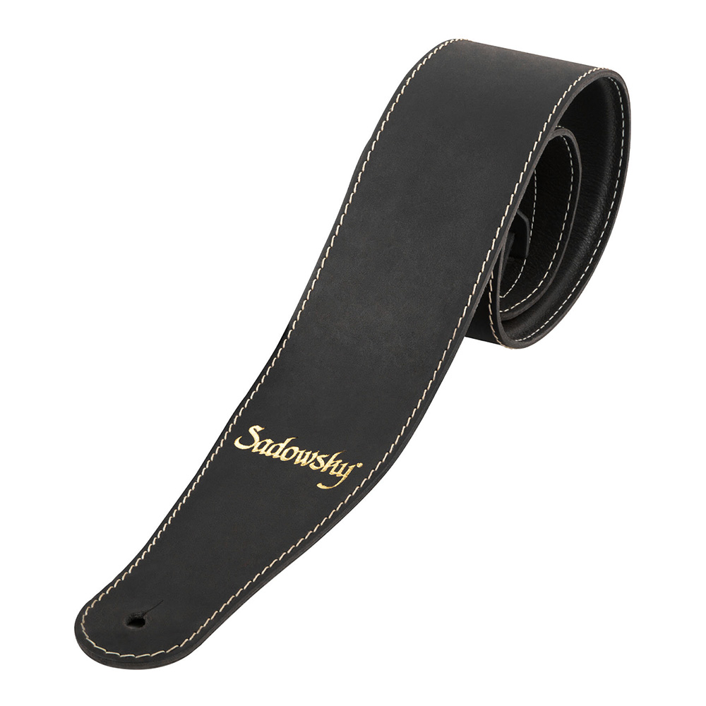 Sadowsky <br>MetroLine Genuine Leather Bass Strap Black/Gold