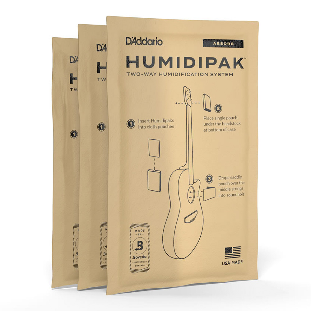 D'Addario <br>Humidipak Absorb Replacement 3-Pack [PW-HPAP-03]