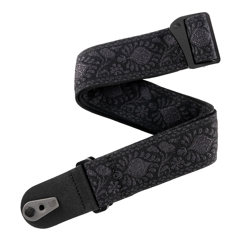 D'Addario <br>50mm Pad Lock Strap, Monterey Tubular Black [50TB01-RL]