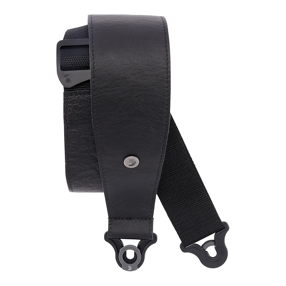 D'Addario <br>3.0 Comfort Leather Auto Lock Guitar Strap, Black [30BAL00]