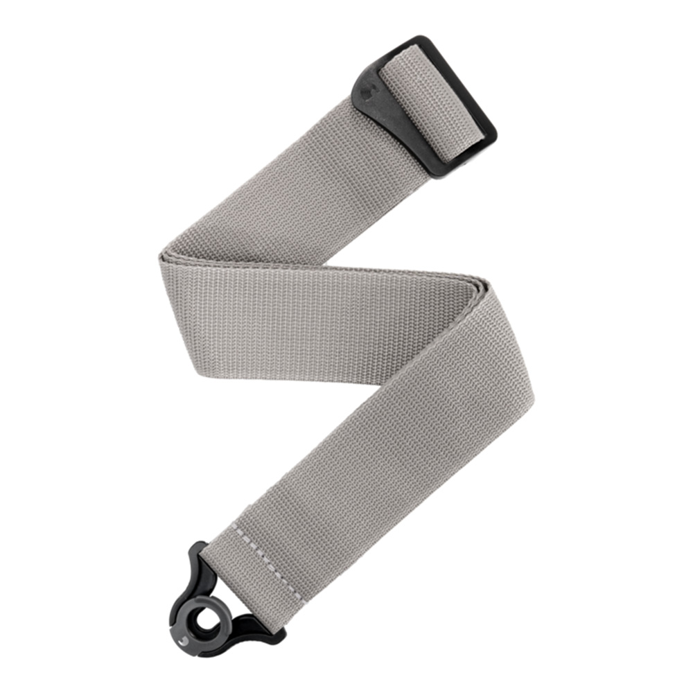 D'Addario <br>Auto Lock Polypro Guitar Strap - Silver [PWSAL405]