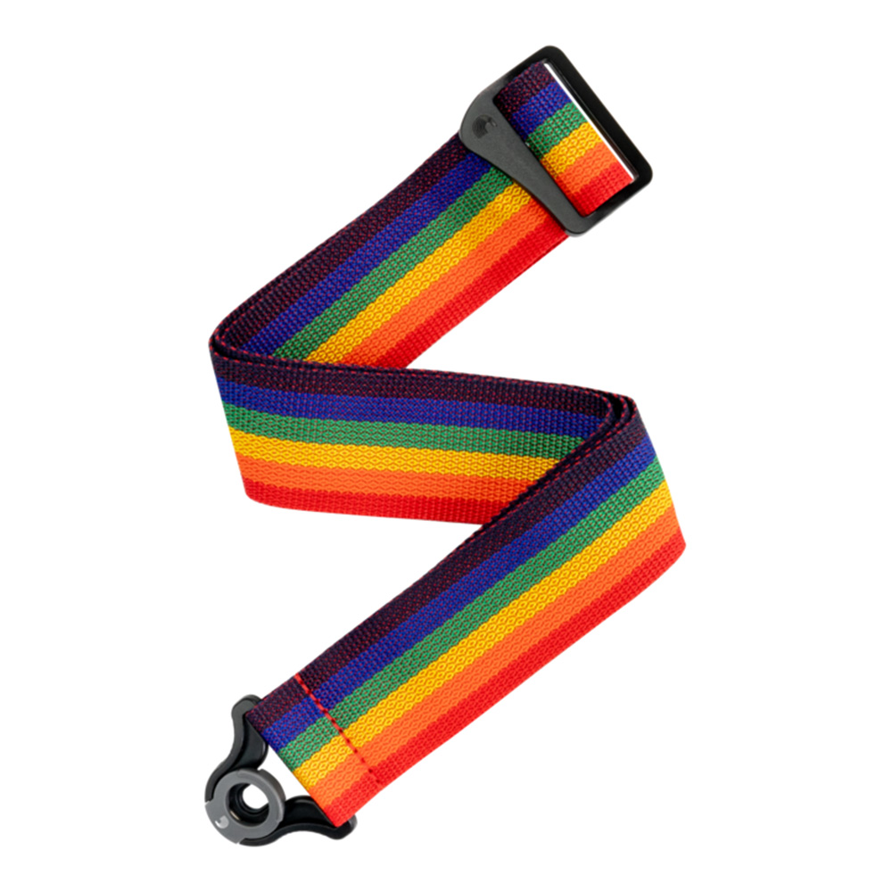 D'Addario <br>Auto Lock Polypro Guitar Strap - Rainbow [PWSAL411]