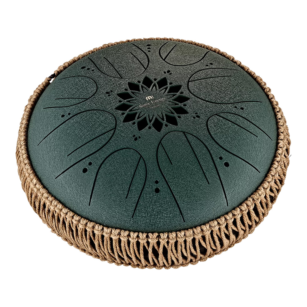 MEINL Sonic Energy <br>10" Medium Octave Steel Tongue Drum, F# Minor, 8 Notes, 432 Hz, Dark Green [MOSTD4DG]