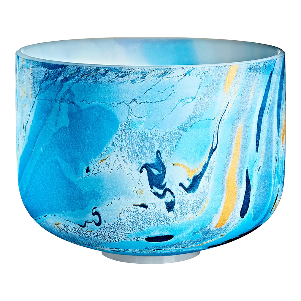 MEINL Sonic Energy <br>10" Marble Crystal Singing Bowl A4, Dark Blue, 432 Hz, Brow Chakra [MCSB10A]