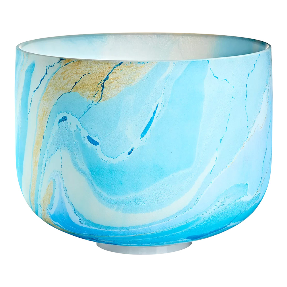 MEINL Sonic Energy <br>10" Marble Crystal Singing Bowl G4, Light Blue, 432 Hz, Throat Chakra [MCSB10G]