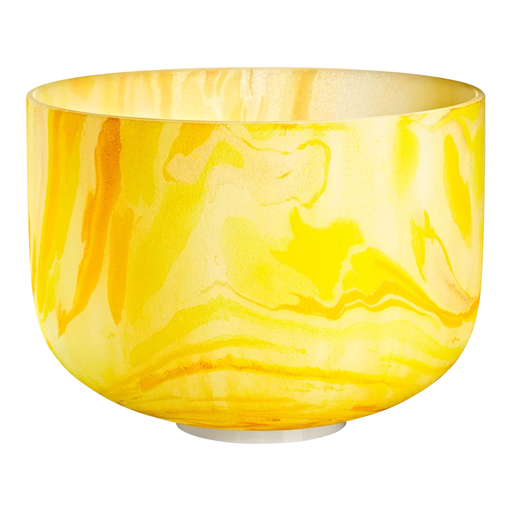 MEINL Sonic Energy <br>10" Marble Crystal Singing Bowl E4, Yellow, 432 Hz, Solarplexus Chakra [MCSB10E]