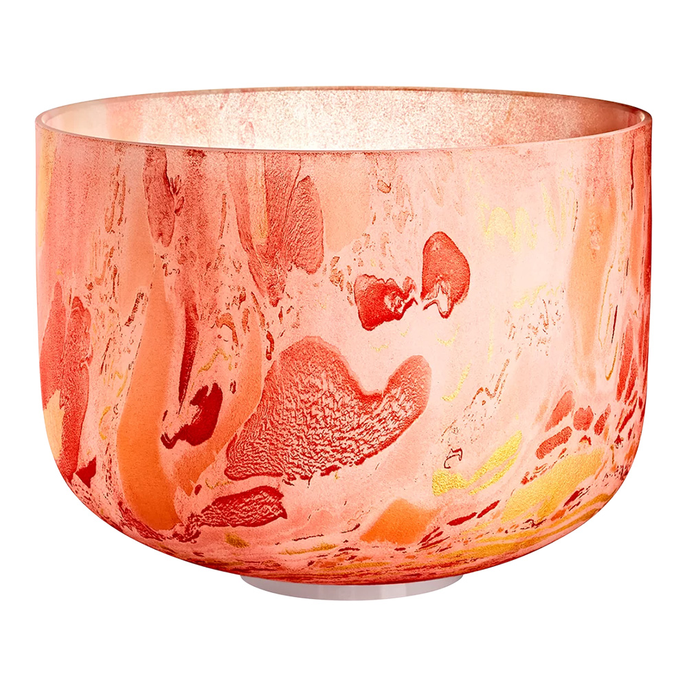 MEINL Sonic Energy <br>10" Marble Crystal Singing Bowl D4, Orange, 432 Hz, Sacral Chakra [MCSB10D]