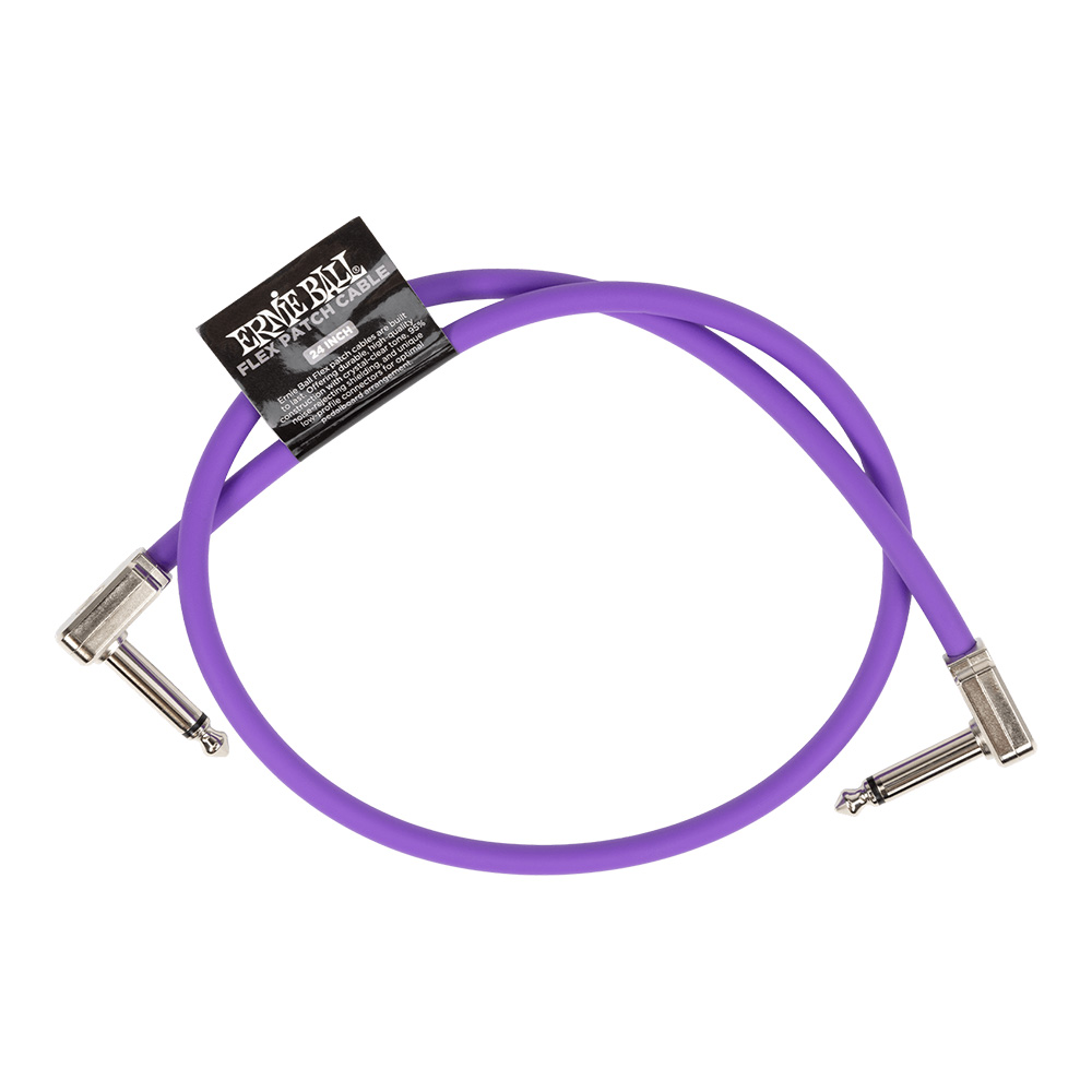 ERNIE BALL <br>#6450 Flex Patch Cable 24in (0.6m) - Purple - Single