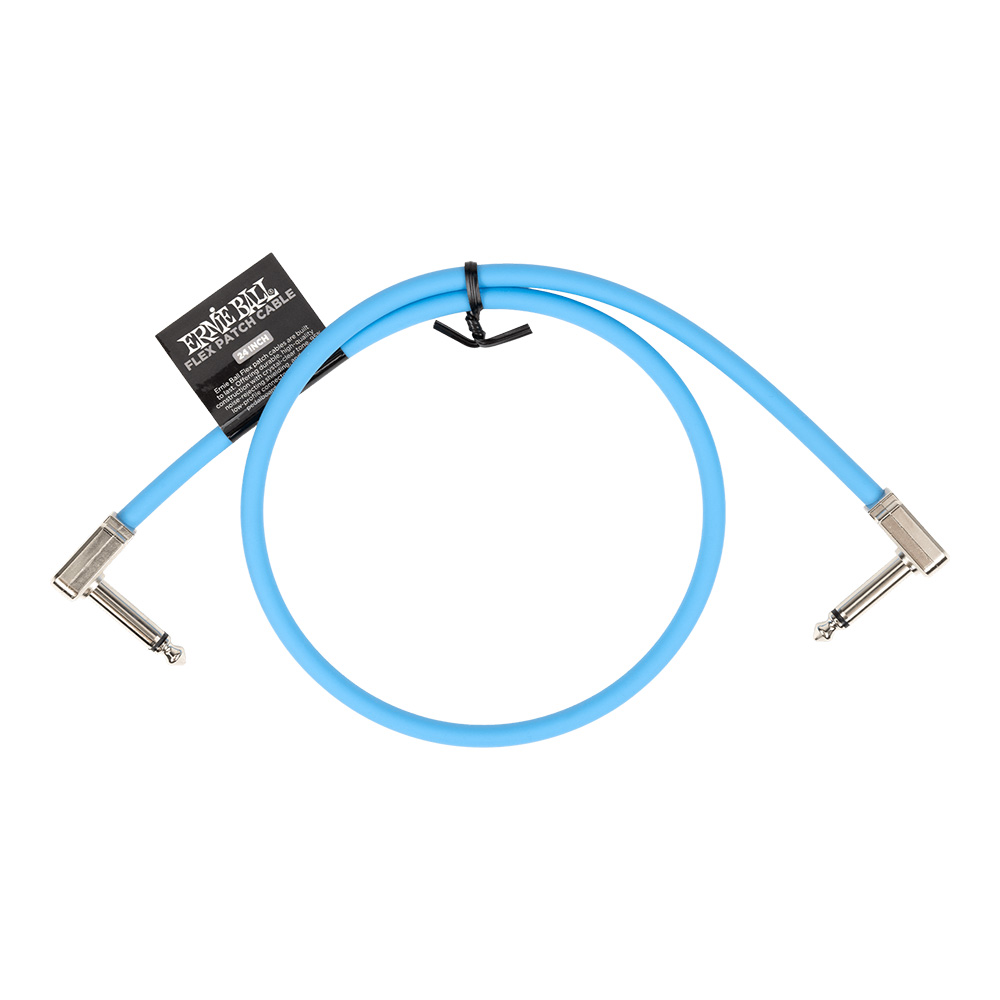 ERNIE BALL <br>#6458 Flex Patch Cable 24in (0.6m) - Blue - Single