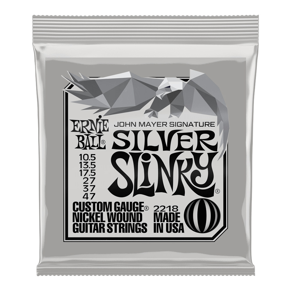 ERNIE BALL <br>#2218 John Mayer Silver Slinky Signature Nickel Wound 10.5-47