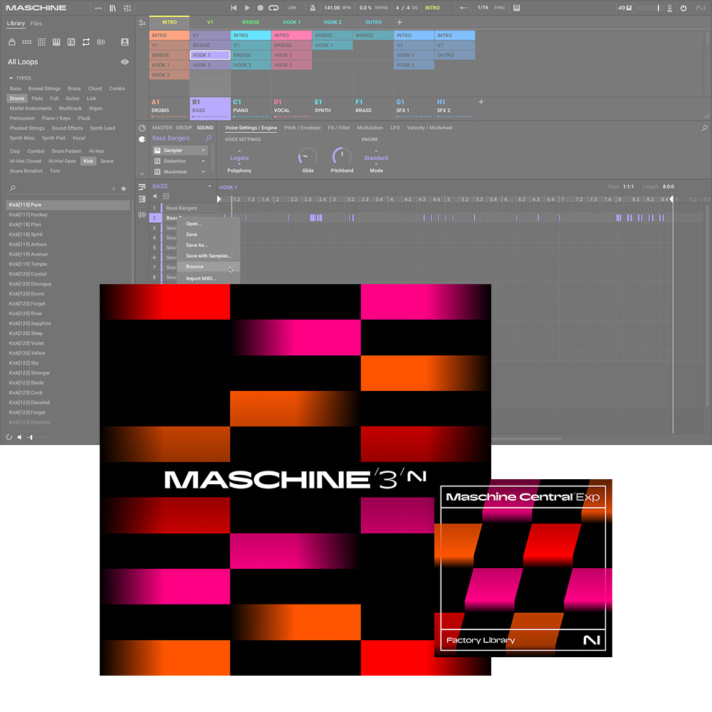 Native Instruments <br>Maschine 3 and Maschine Central Bundle (Software Only)