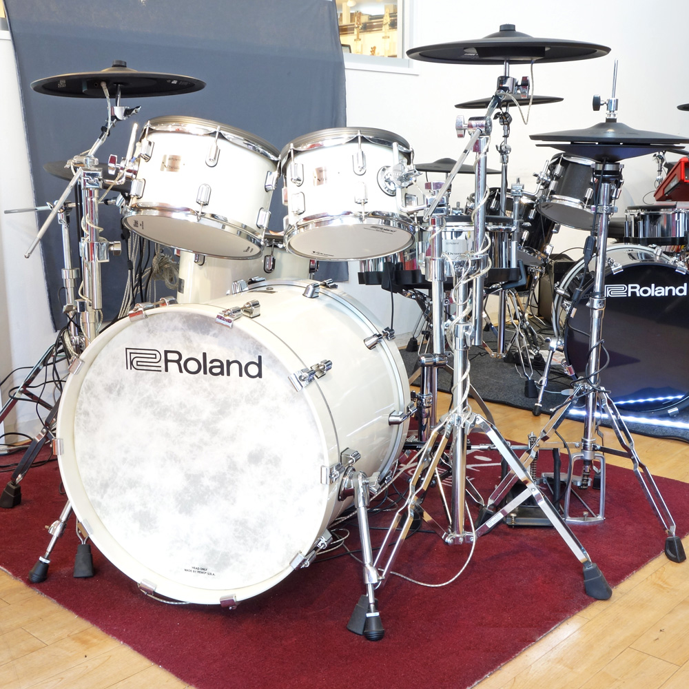 Roland <br>V-Drums Acoustic Design VAD706-PW w/ KD-222-PW & DTS-30S