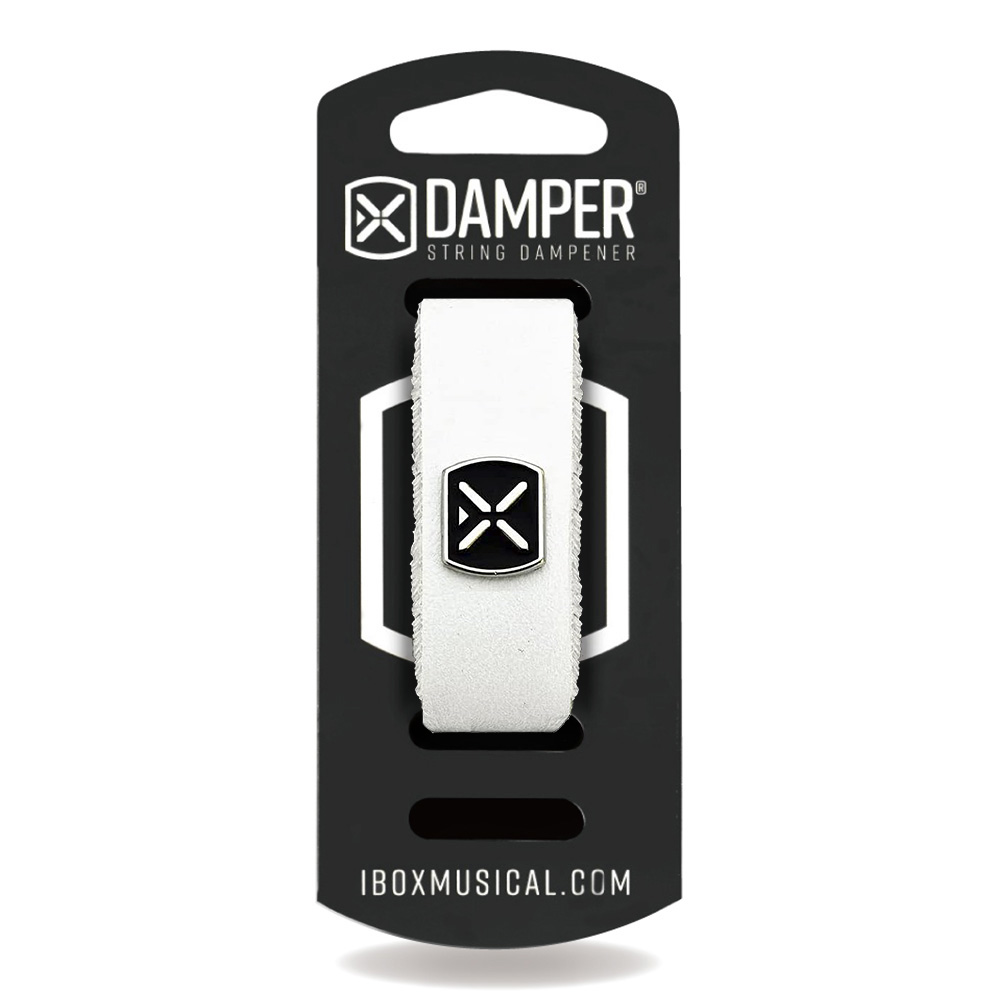 IBOX Musical <br>STRING DAMPER - WHITE LEATHER & IRON TAG / SMALL [DSSM01]