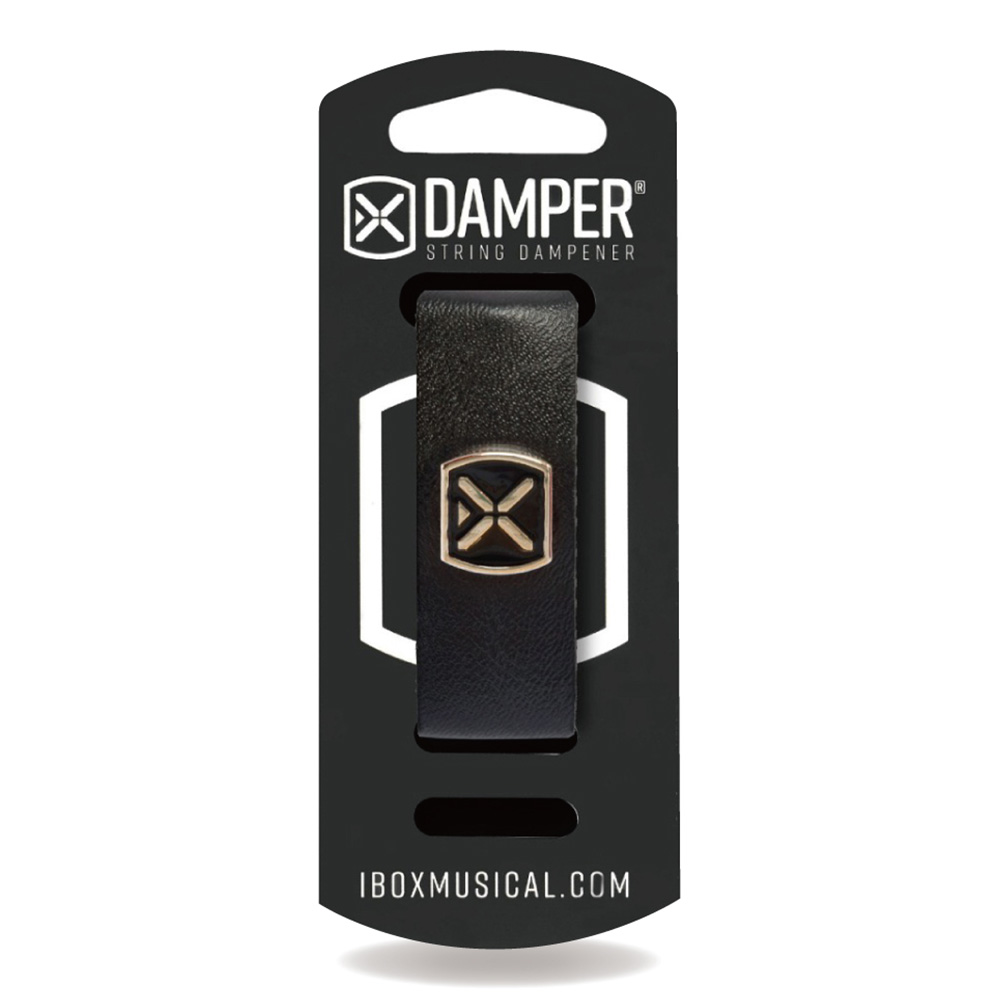 IBOX Musical <br>STRING DAMPER - BLACK LEATHER & IRON TAG / SMALL [DSSM02]