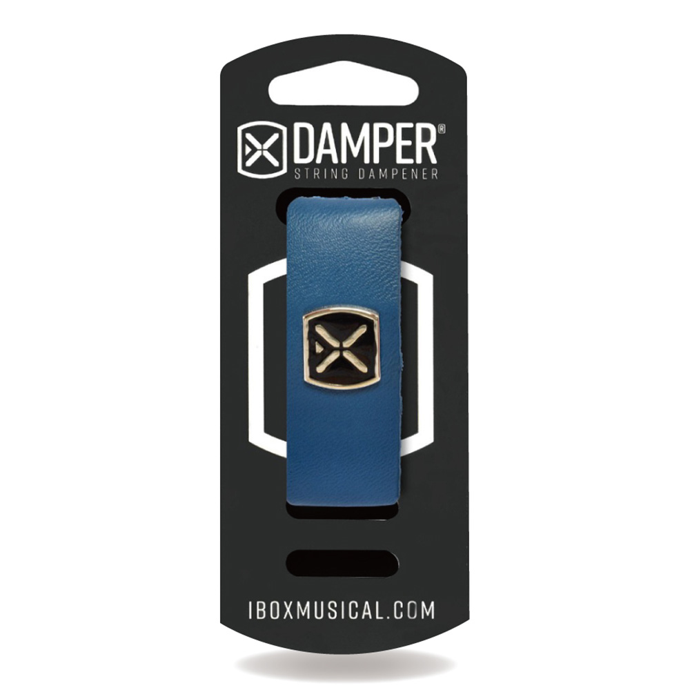 IBOX Musical <br>STRING DAMPER - BLUE LEATHER & IRON TAG / SMALL [DSSM07]