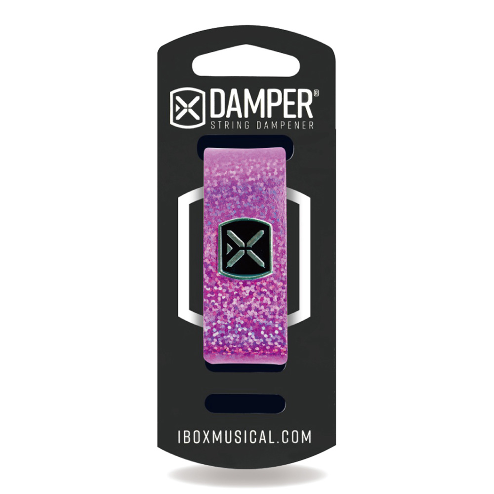 IBOX Musical <br>STRING DAMPER - HOLOGRAPHIC PINK LEATHER & IRON TAG / SMALL [DHSM04]