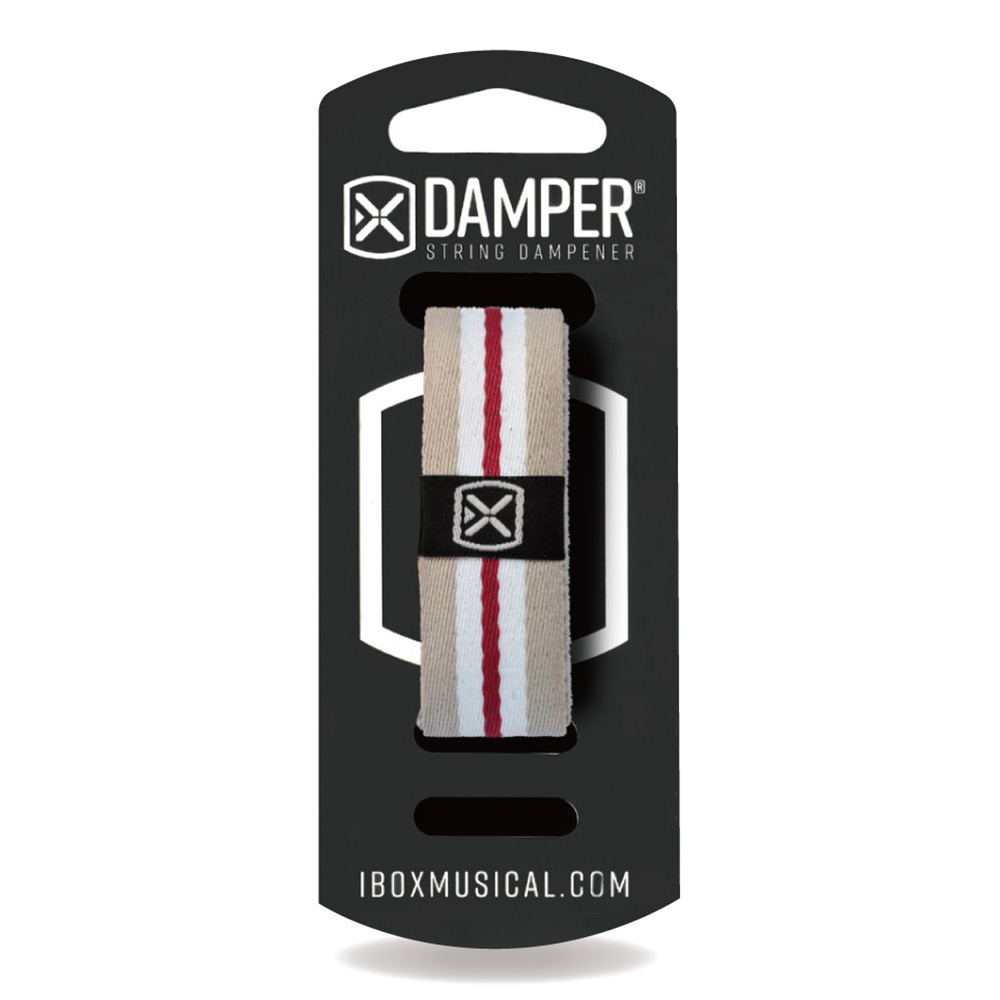 IBOX Musical <br>STRING DAMPER - GREY/WHITE/RED POLYESTER & FABRIC TAG / SMALL [DKSM01]