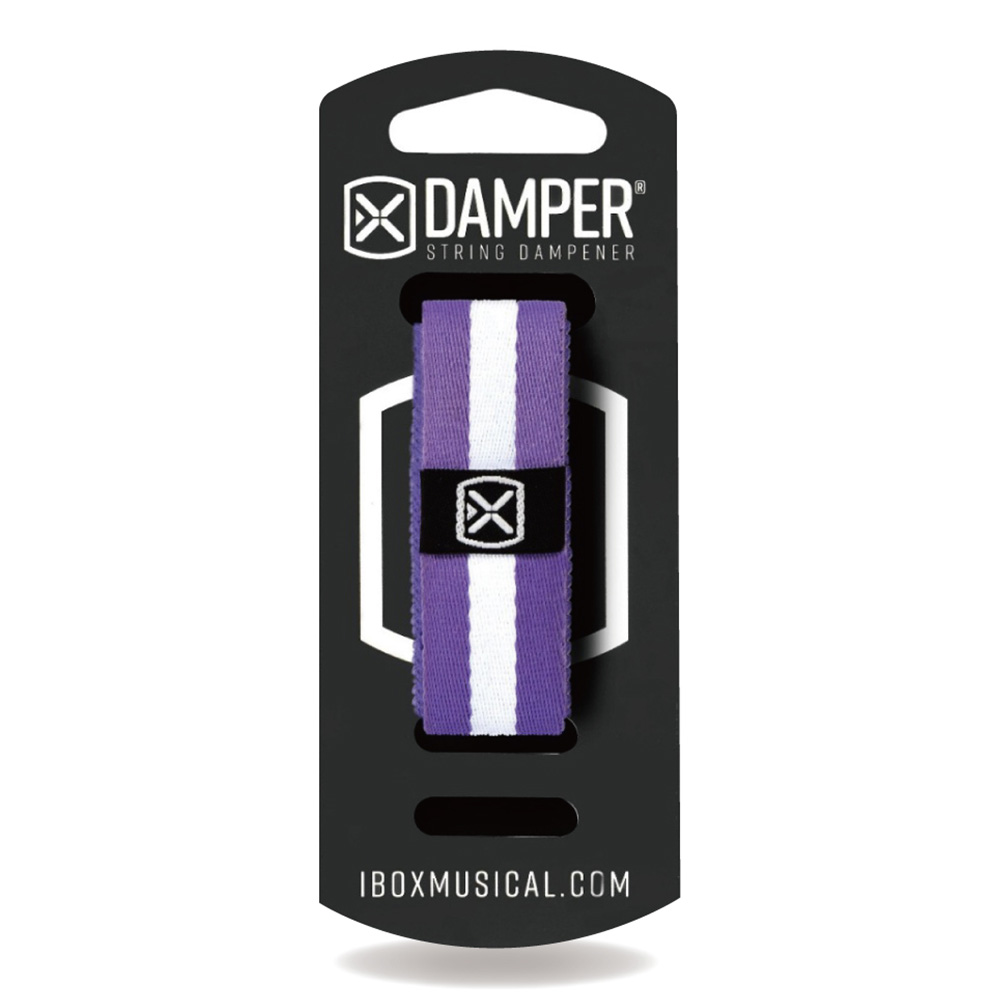 IBOX Musical <br>STRING DAMPER - PUPLE/WHITE POLYESTER & FABRIC TAG / SMALL [DKSM07]