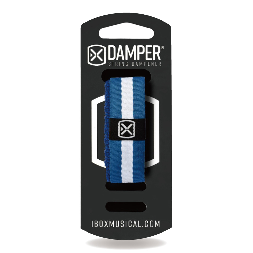 IBOX Musical <br>STRING DAMPER - BLUE/WHITE POLYESTER & FABRIC TAG / SMALL [DKSM09]